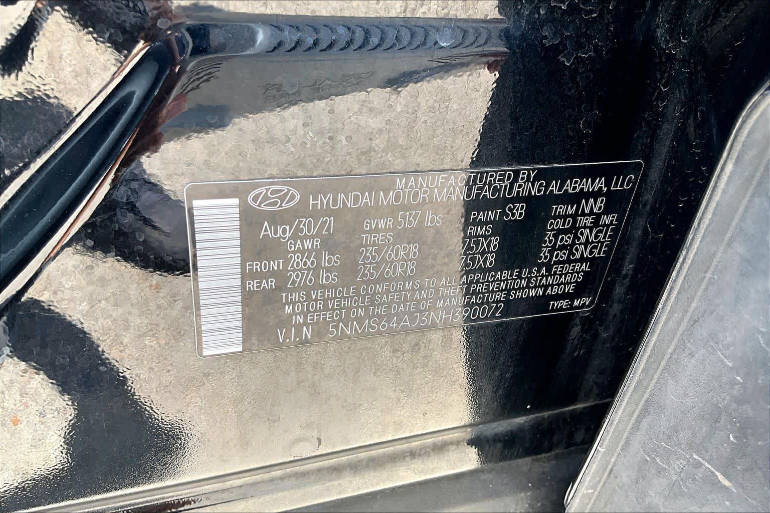 Used 2022 Twilight Black Hyundai SEL image 37