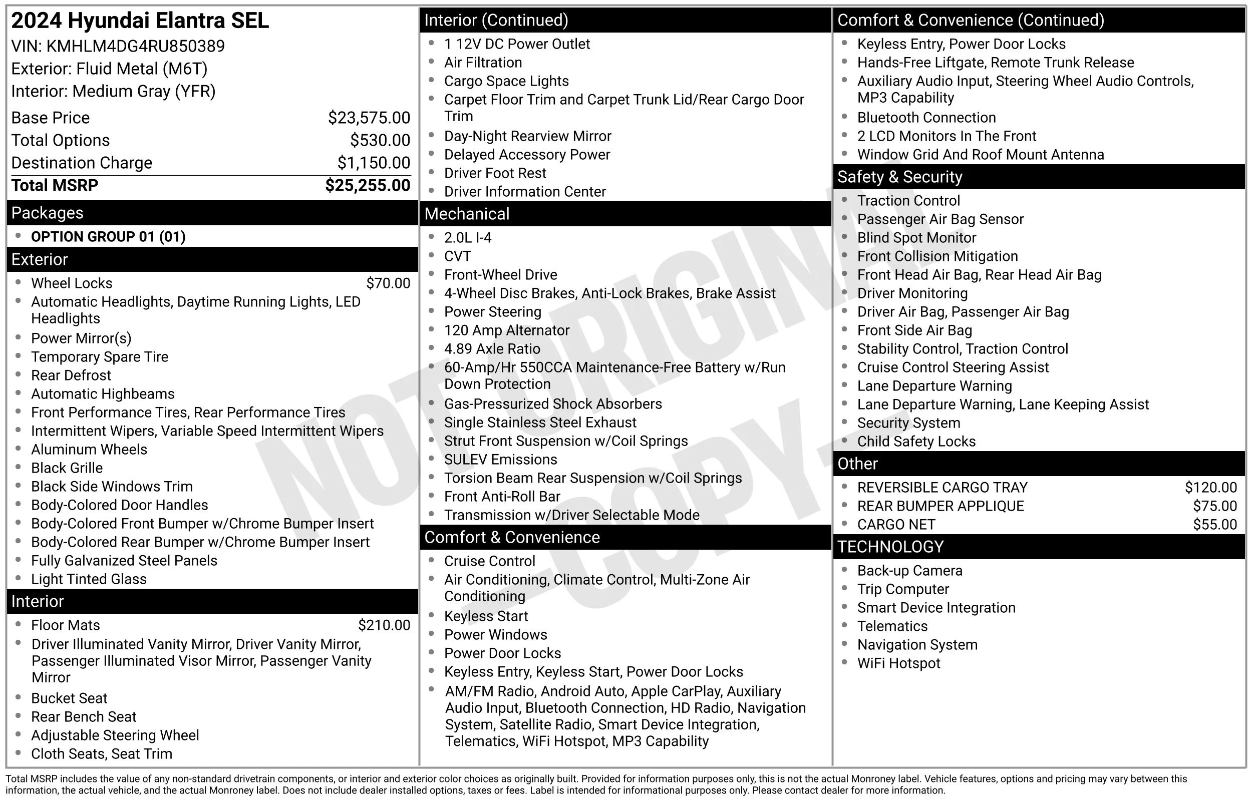 Used 2024 Metal Hyundai SEL image 6