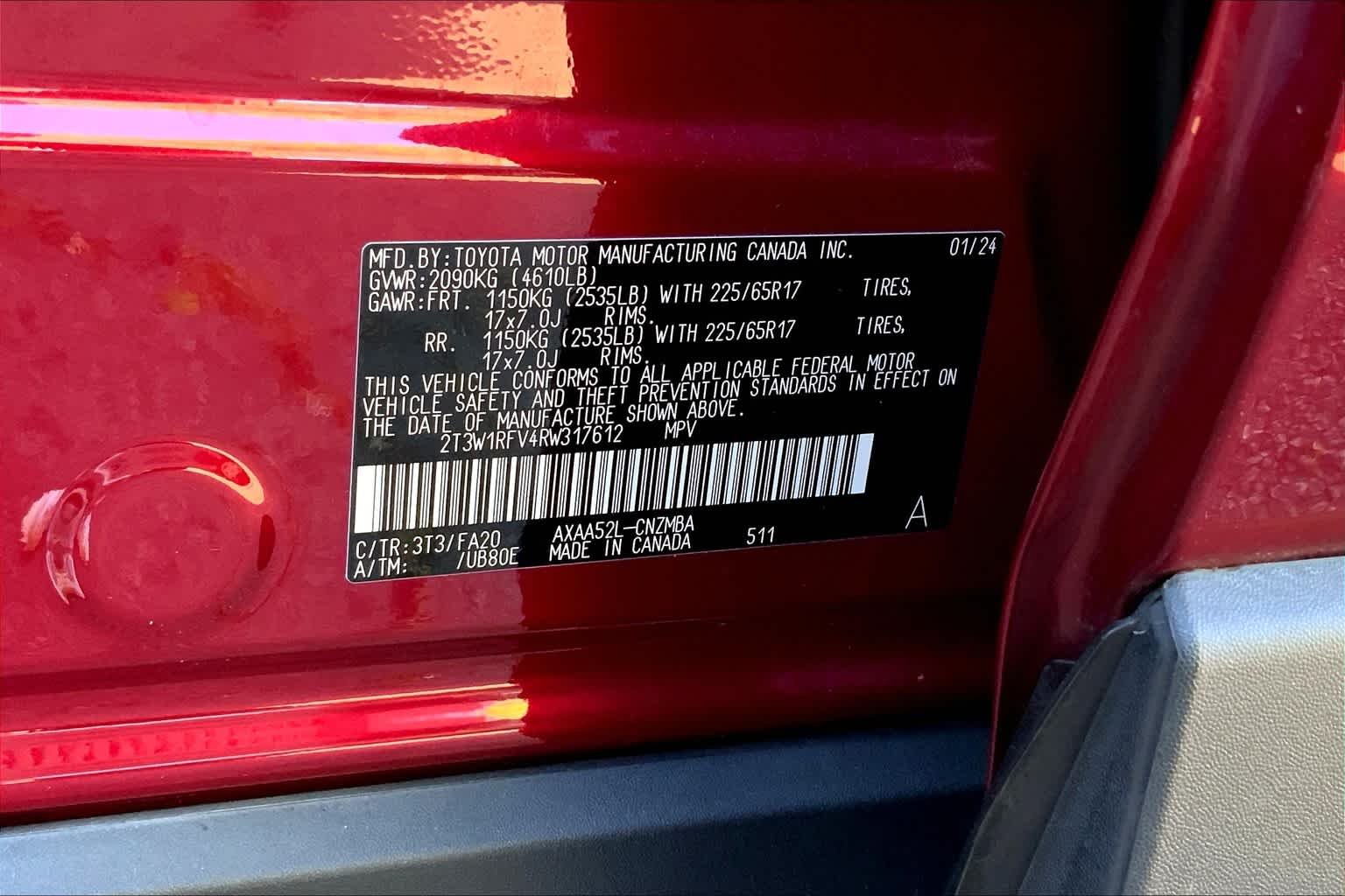 Used 2024 Ruby Flare Pearl Toyota XLE image 32