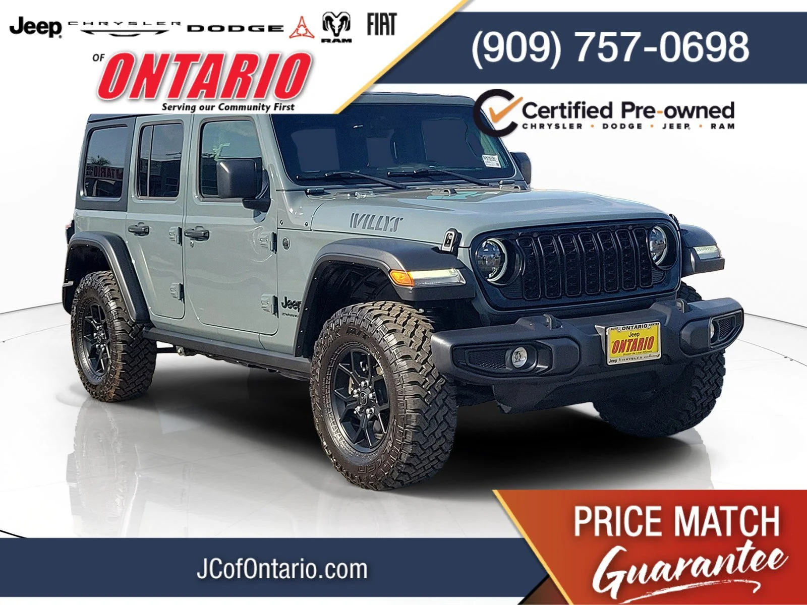 Certified Used 2025 Gray Jeep Willys image 1