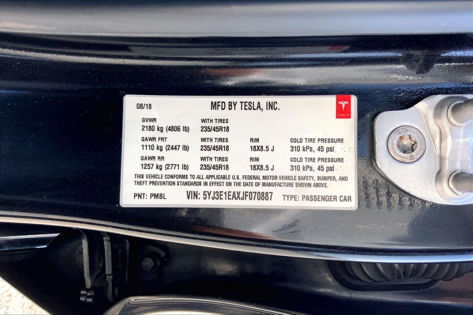 Used 2018 Solid Black Tesla Long Range Battery image 31