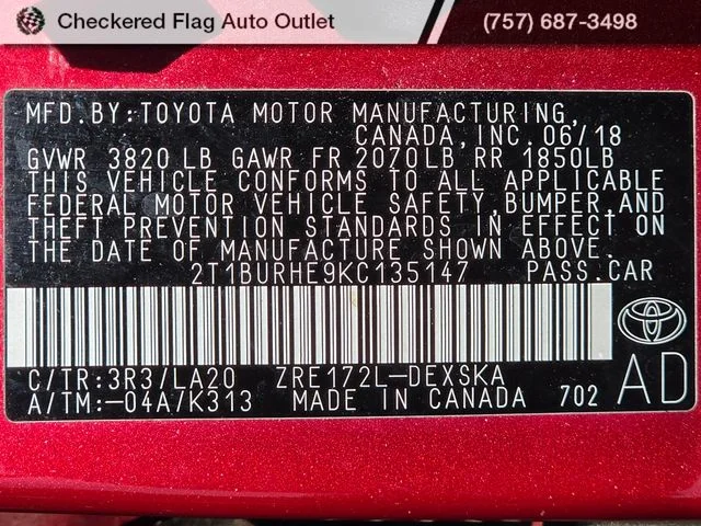 Used 2019 Barcelona Red Metallic Toyota XSE image 23