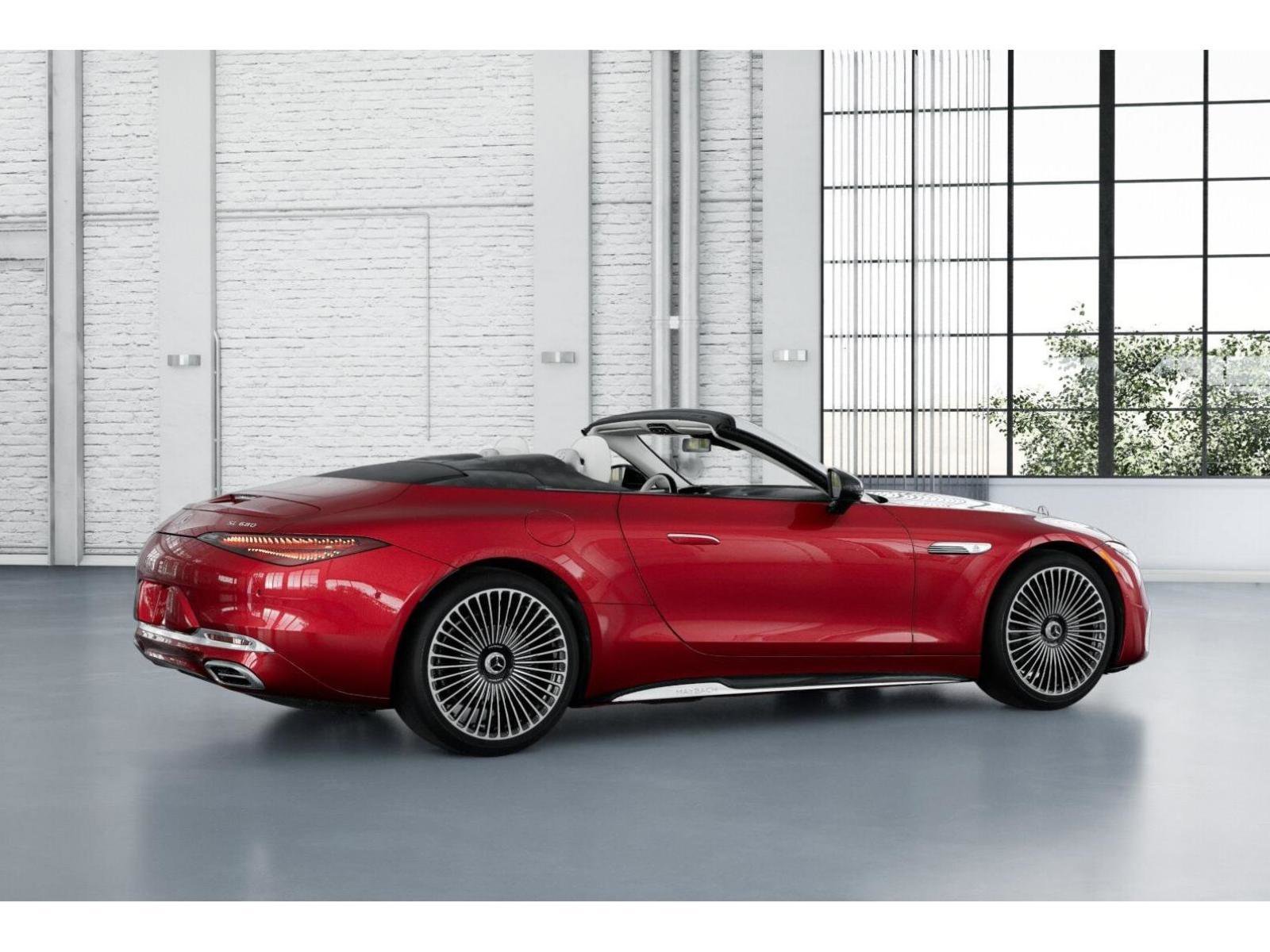 New 2026 MANUFAKTUR garnet red metallic (Red Ambiance) Mercedes-Benz Maybach SL 680 Monogram Series image 61