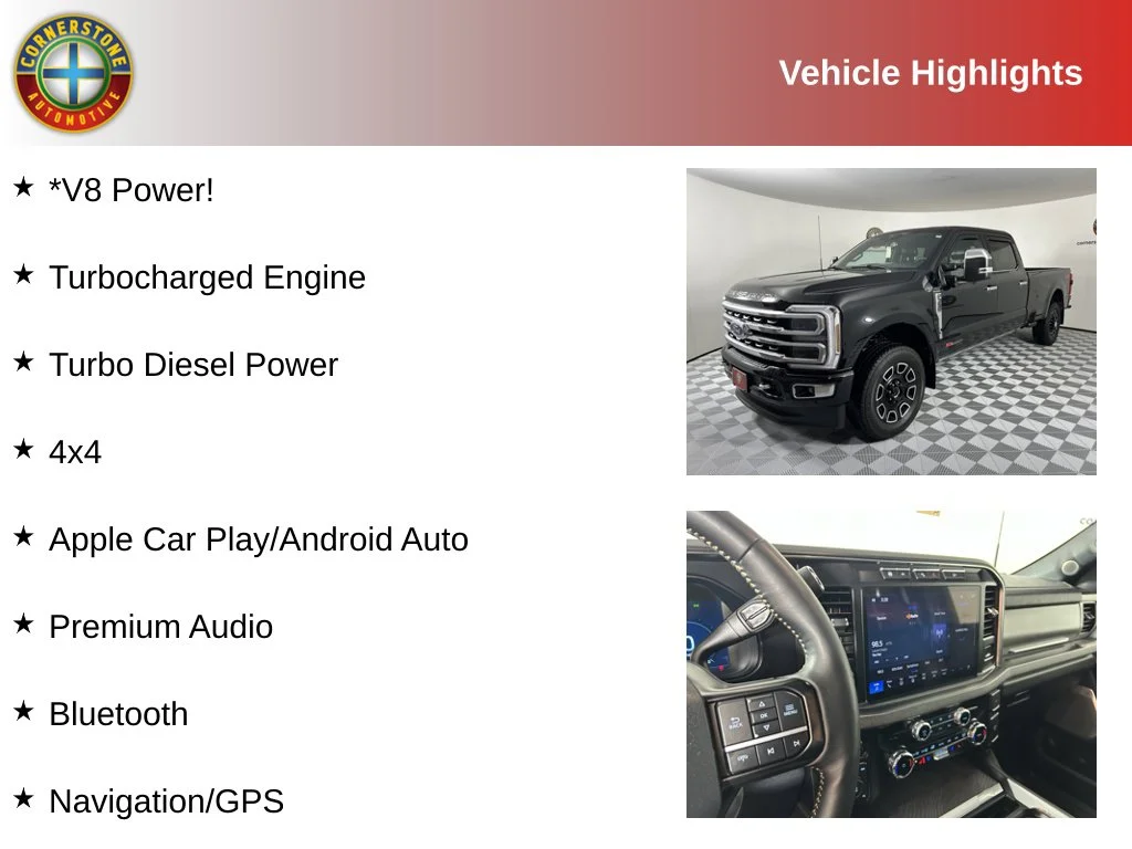 Used 2024 Ford F-350 Super Duty Platinum with VIN 1FT8W3BM0RED81609 for sale in Elk River, Minnesota