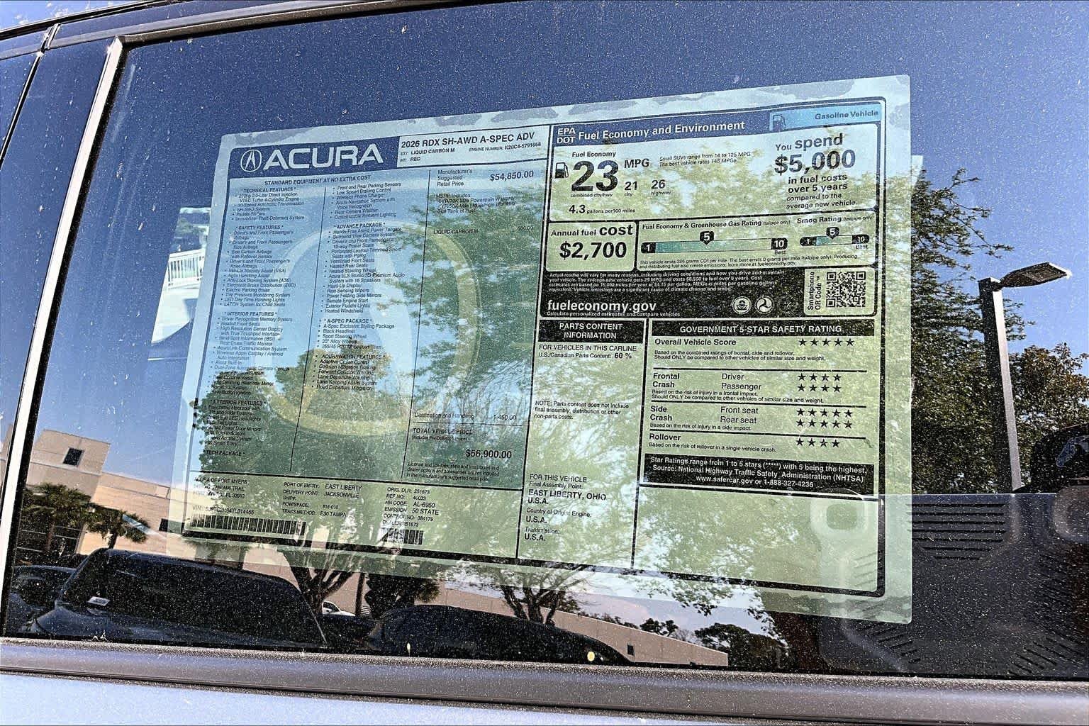 New 2026 Liquid Carbon Metallic Acura w/A-Spec Advance Package image 22
