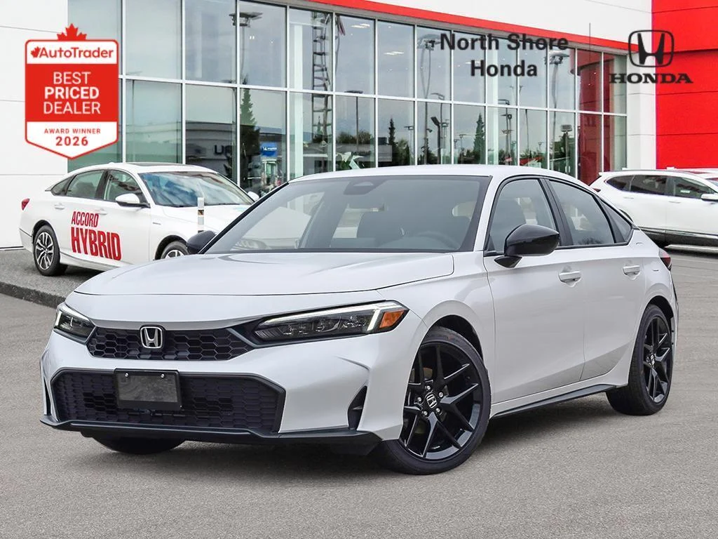 New 2026 Platinum White Pearl Honda Sport CVT image 1