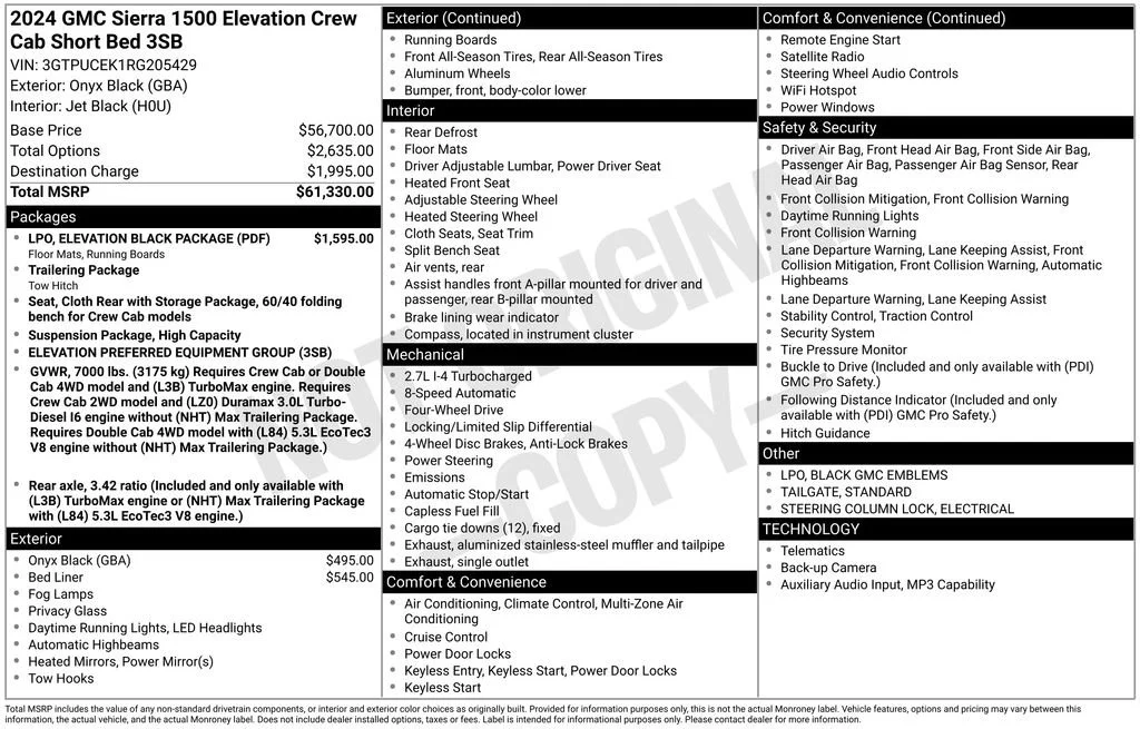 2024 GMC Sierra 4WD Crew Cab Short Box Elevation's photo