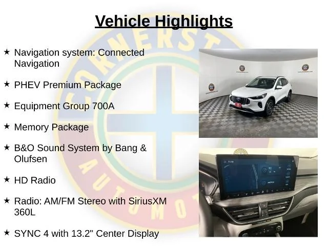 New 2026 Star White Metallic Tri-coat Ford Plug-in Hybrid image 2