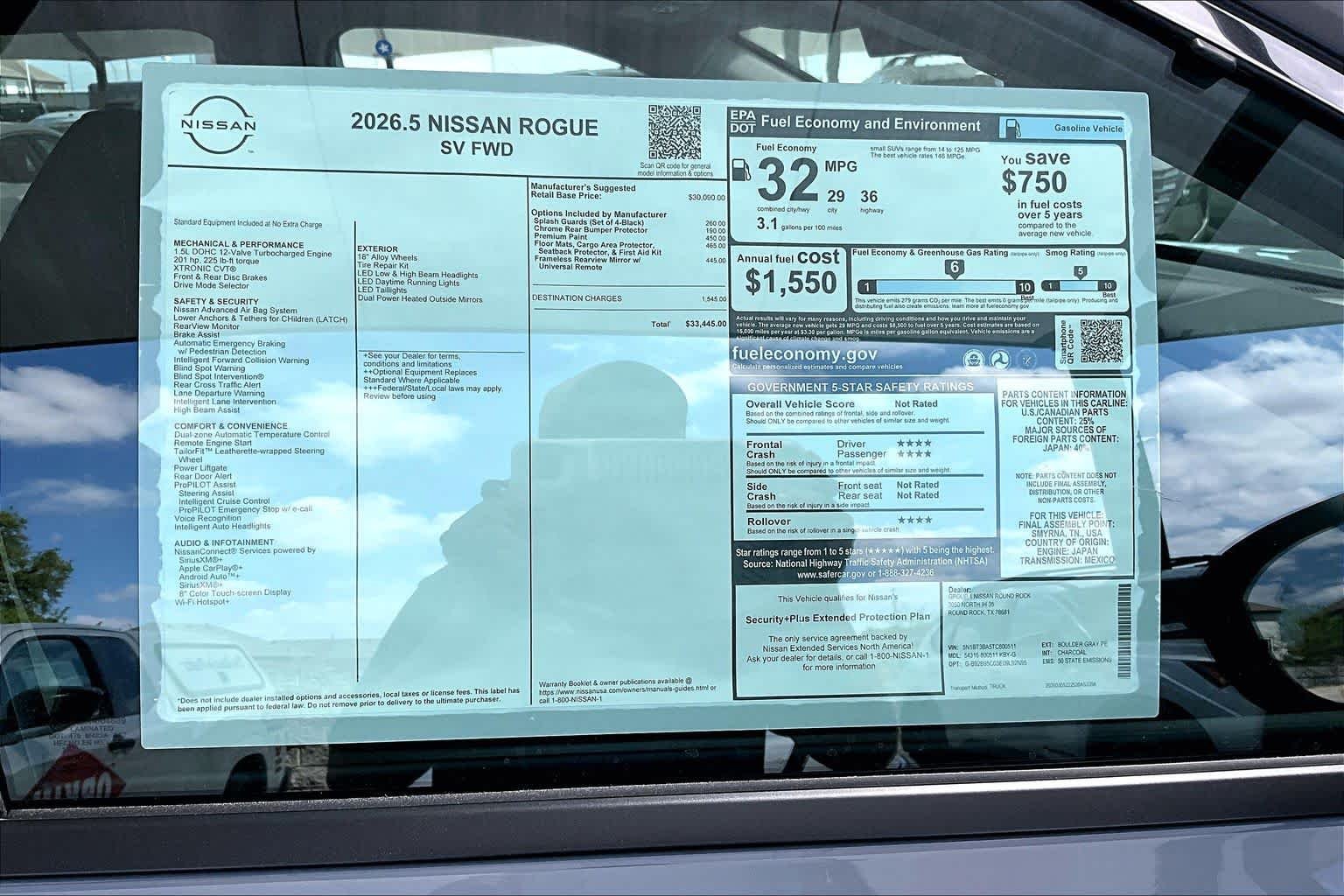 New 2026 Boulder Gray Pearl Nissan SV image 19