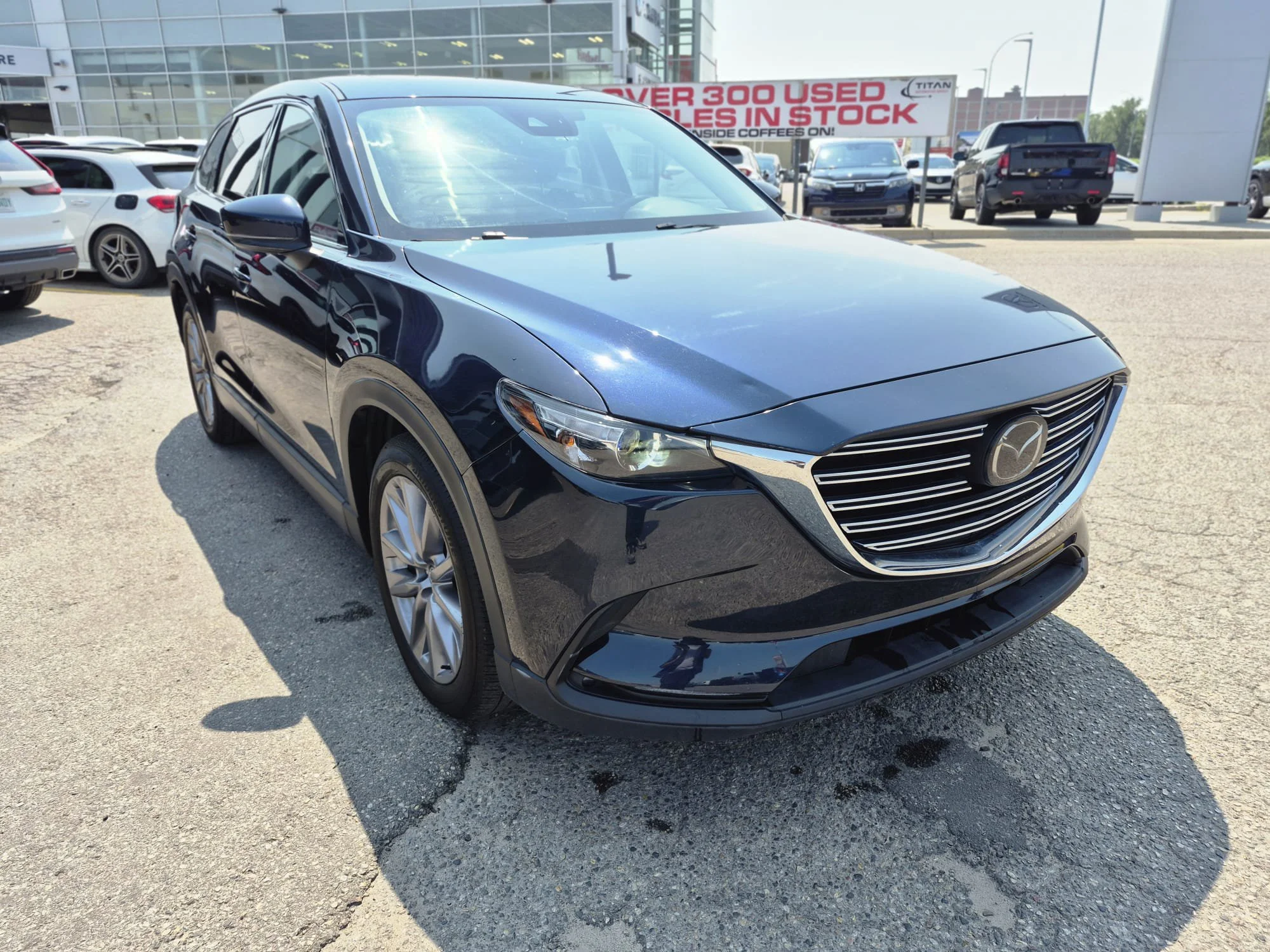 Certified Used 2023 Deep Crystal Blue Mica Mazda GS-L AWD*7 Pass | Adaptive Cruise | Htd Leather | Sunroof | Htd Wheel | Lane Keep Assist | Park Asst image 5