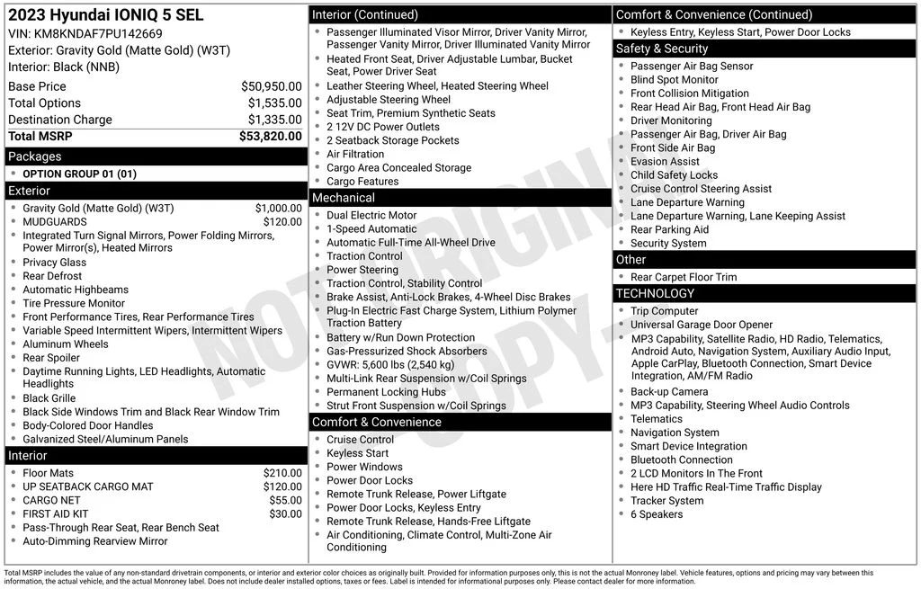 Used 2023 Gold Hyundai SEL image 6