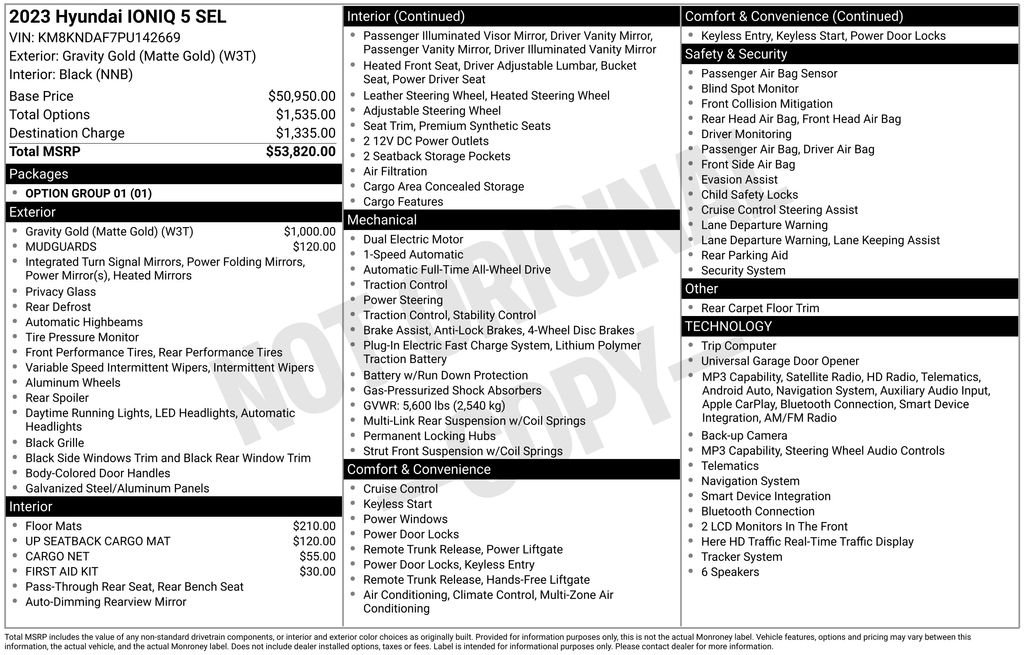Used 2023 Gold Hyundai SEL image 6