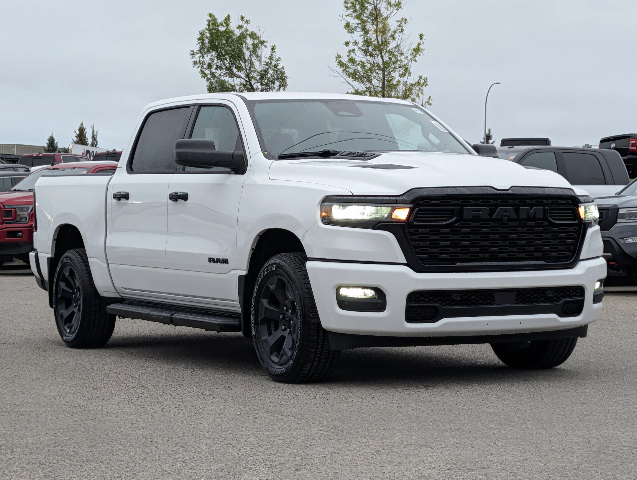 New 2026 White RAM Express - - Black Express Edition - Sport Perf Hood - Black Side Steps - Trailer Brake & More! image 2