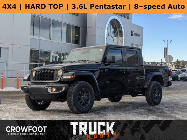 2026 Jeep Gladiator Sport S * 12.3 Display - Freedom 3 piece HT - Shift on the Fly 4x4 & Tons More!