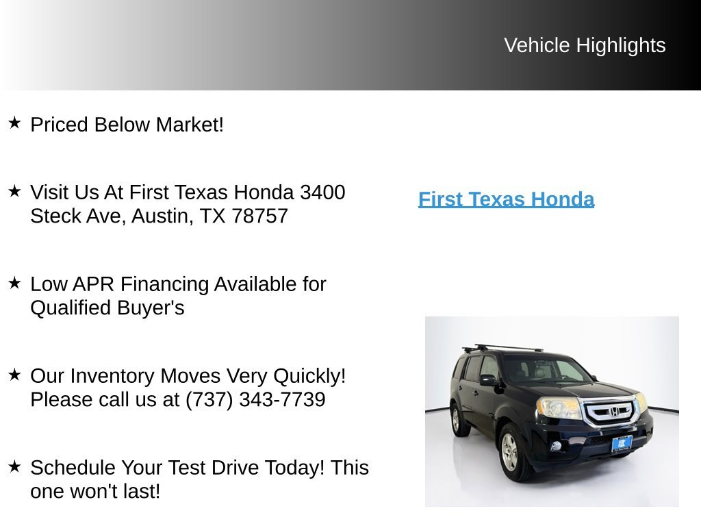 Used 2011 Black Honda EX-L image 9