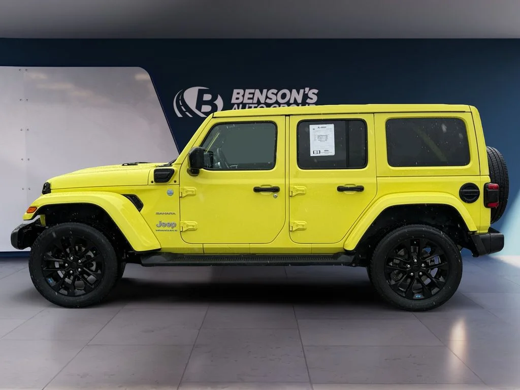Used 2023 Yellow Jeep Sahara 4xe image 2
