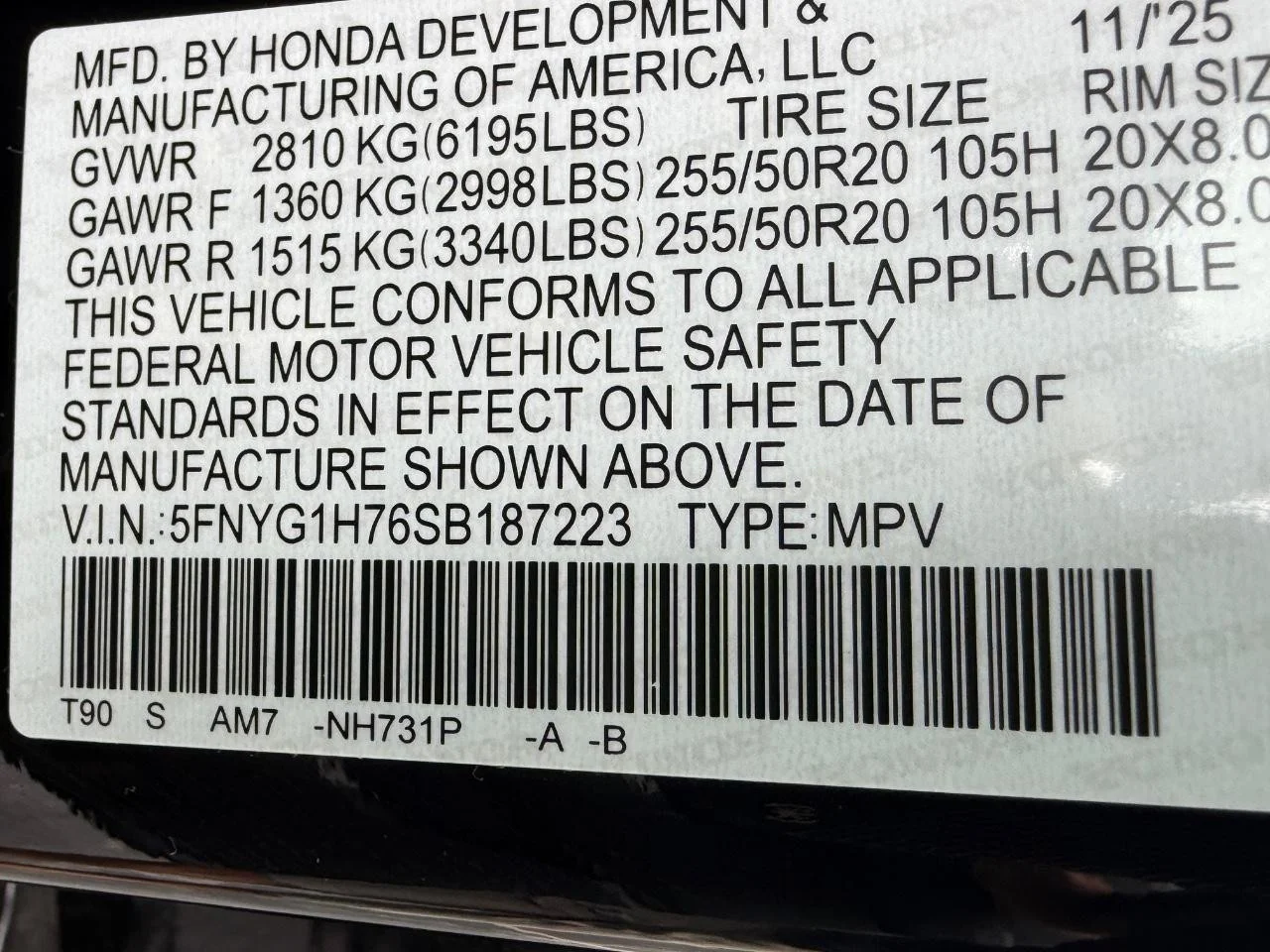 Certified Used 2025 Crystal Black Pearl Honda Touring image 27