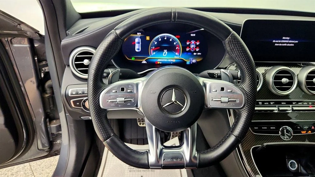 Used 2020 Selenite Grey Metallic Mercedes-Benz AMG® C 43 4MATIC Sedan w/ Perf. Exhaust, Pano Roof & Carbon Trim image 13