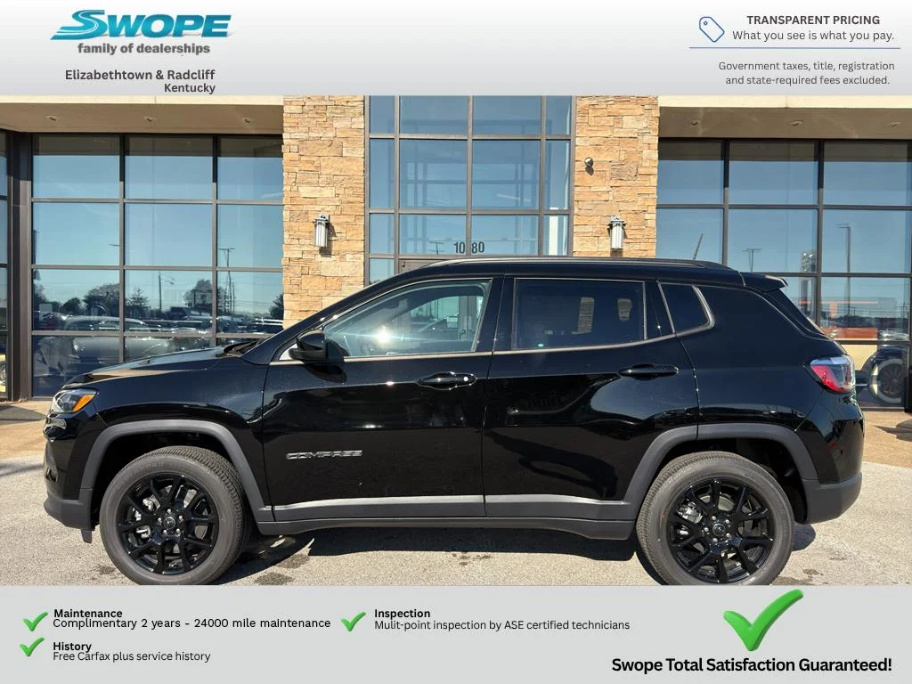 New 2026 Diamond Black Crystal Pearl-Coat Exterior Paint Jeep Latitude Altitude image 2