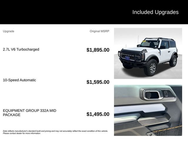 Used 2021 White Ford Badlands image 5