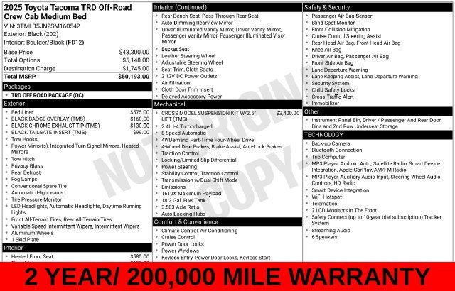 Used 2025 Black Toyota TRD Off-Road image 9