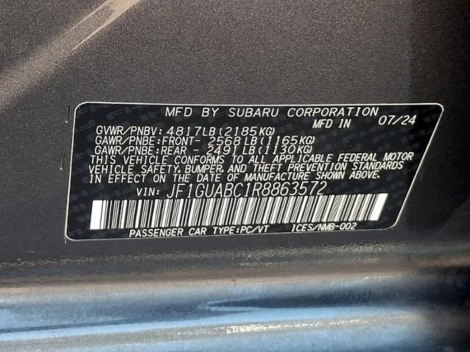 Used 2024 Magnetite Gray Metallic Subaru Base 5-Door image 26