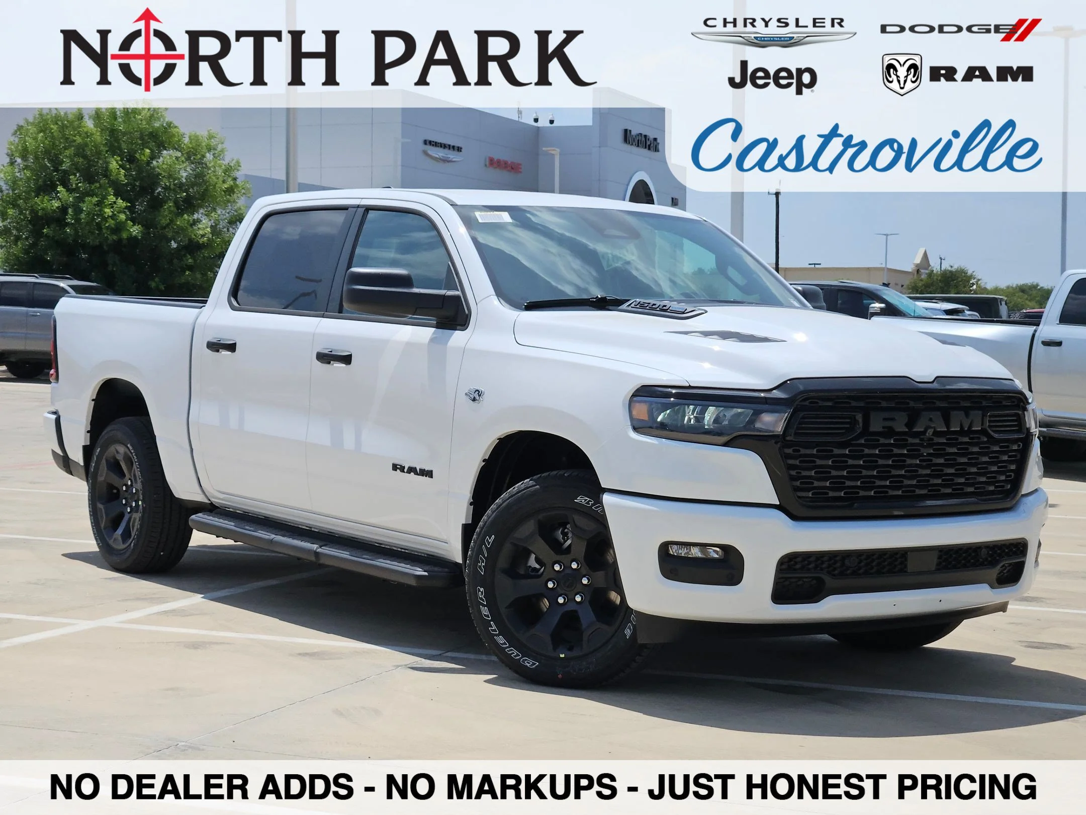 New 2026 Bright White Clearcoat RAM Black Express image 1