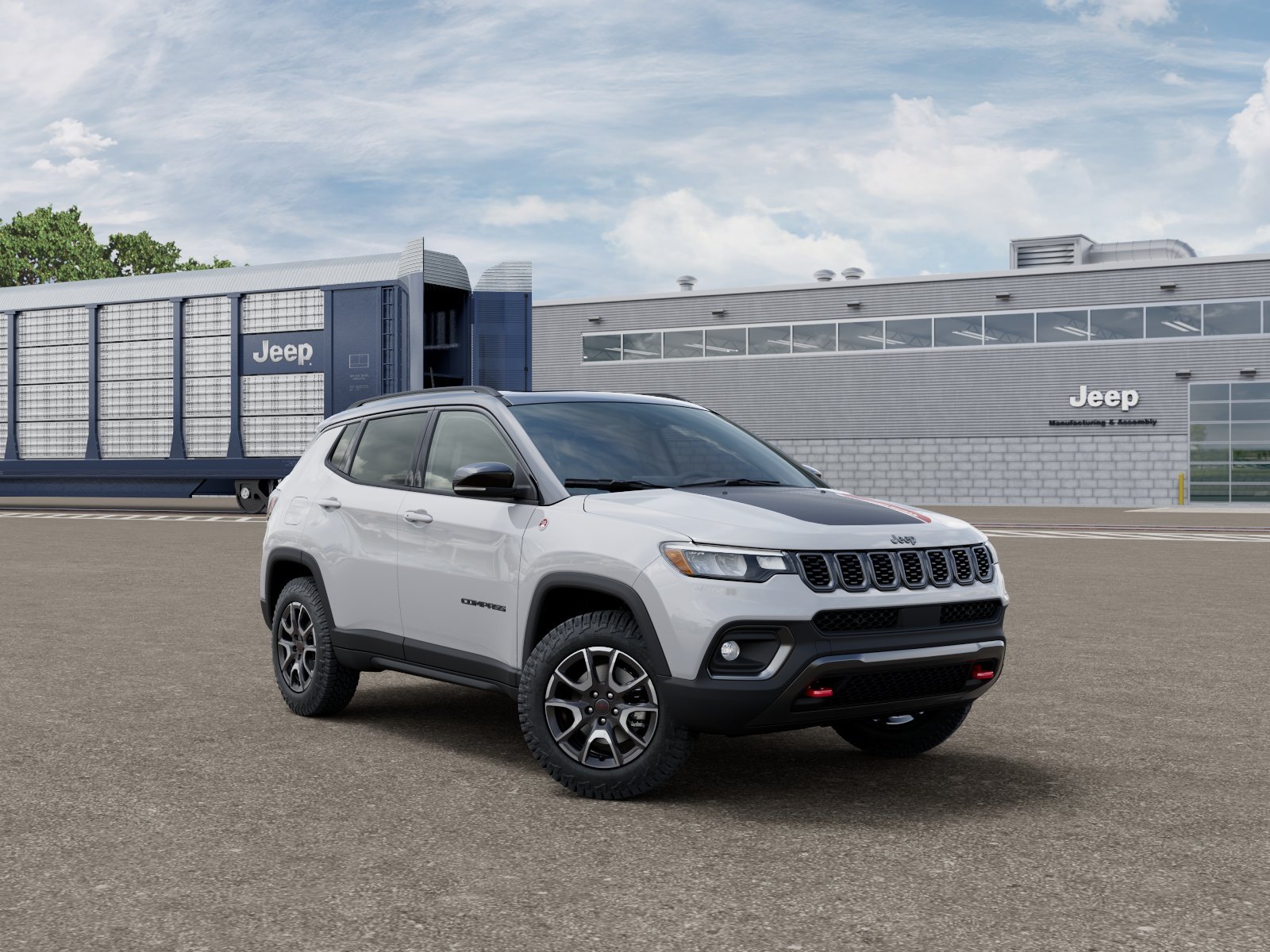 New 2026 Bright White Clear-Coat Exterior Paint Jeep Trailhawk image 3
