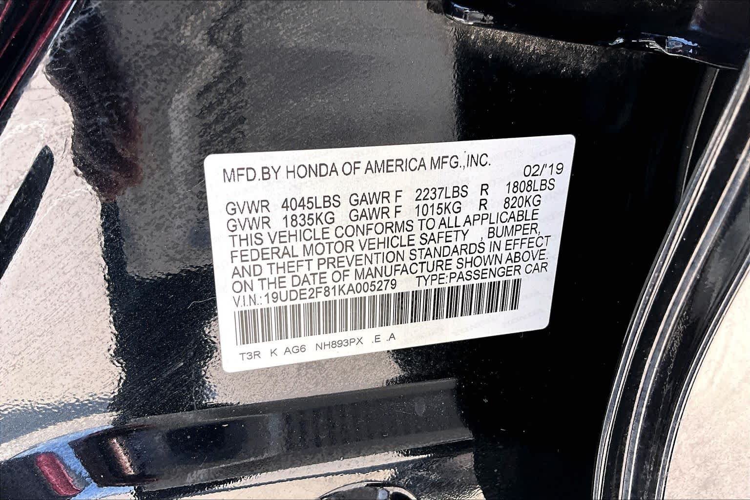 Used 2019 Majestic Black Pearl Acura w/Premium/A-Spec Pkg image 29