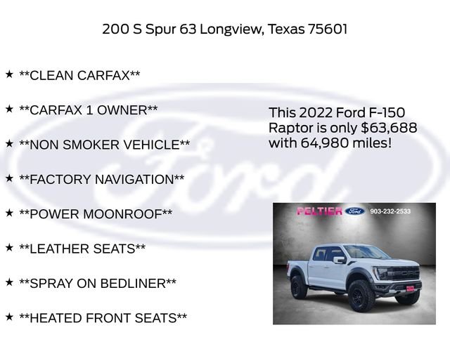 Used 2022 White Ford Raptor image 27