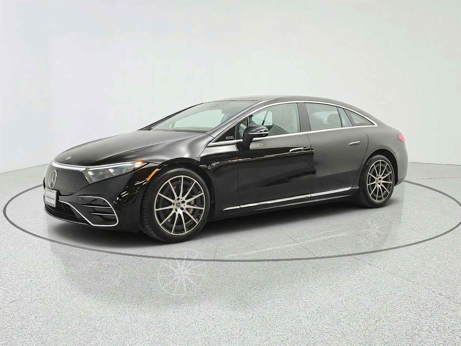 Certified Used 2023 Obsidian Black Metallic Mercedes-Benz EQS 450+ Sedan image 1