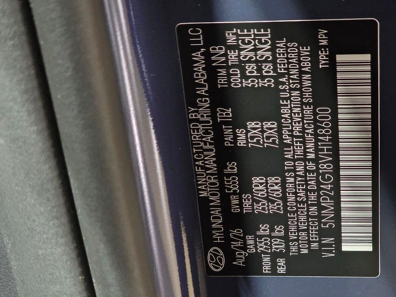 New 2027 Atlantis Blue Hyundai SEL image 35