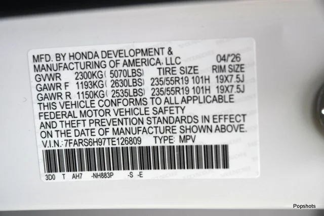 New 2026 Platinum White Honda Sport Touring image 22