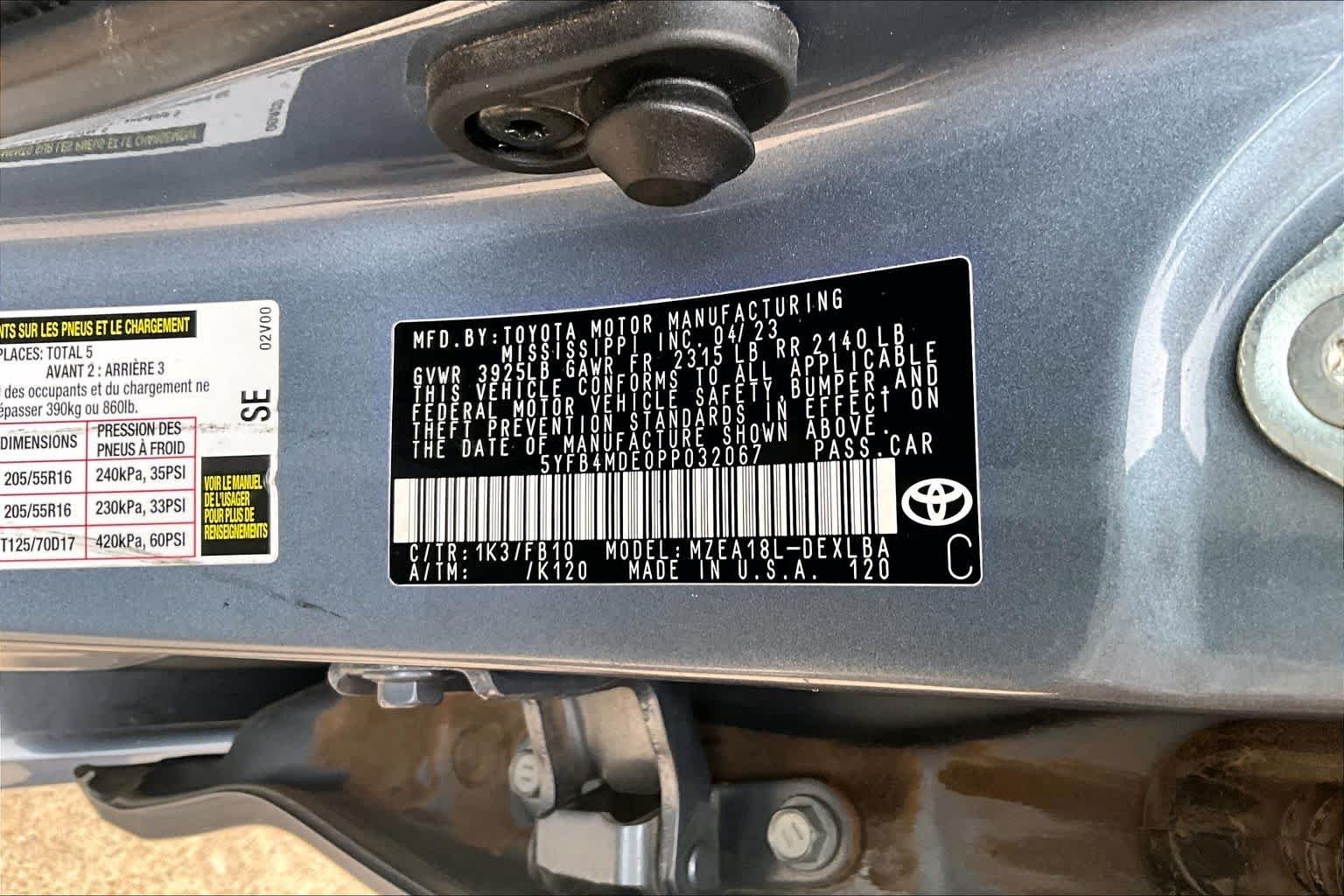 Used 2023 Celestite Toyota LE image 30