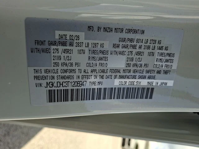 New 2026 White Mazda 3.3 Turbo S Premium image 15