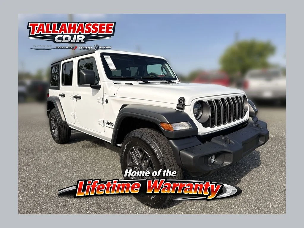 New 2026 Bright White Clear-Coat Exterior Paint Jeep Sport S image 1