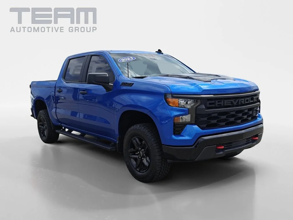 Used 2023 GLACIER BLUE METALLIC Chevrolet Custom Trail Boss image 1