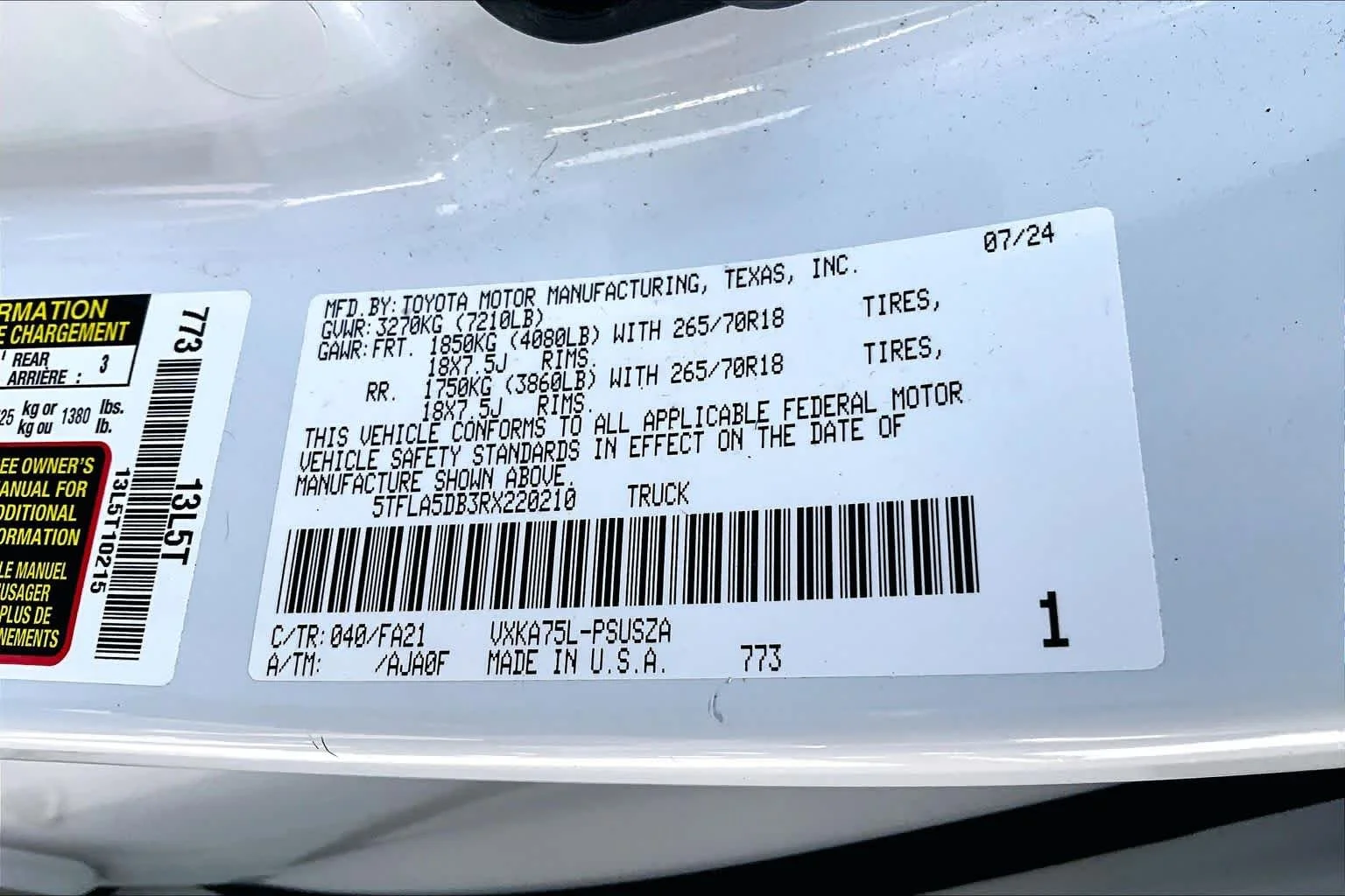 Certified Used 2024 Ice Cap Toyota SR5 image 33