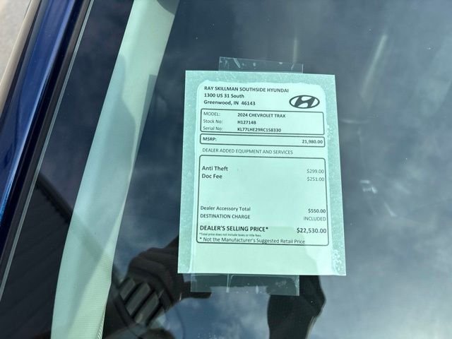 Used 2024 Blue Glow Metallic Chevrolet LT image 2
