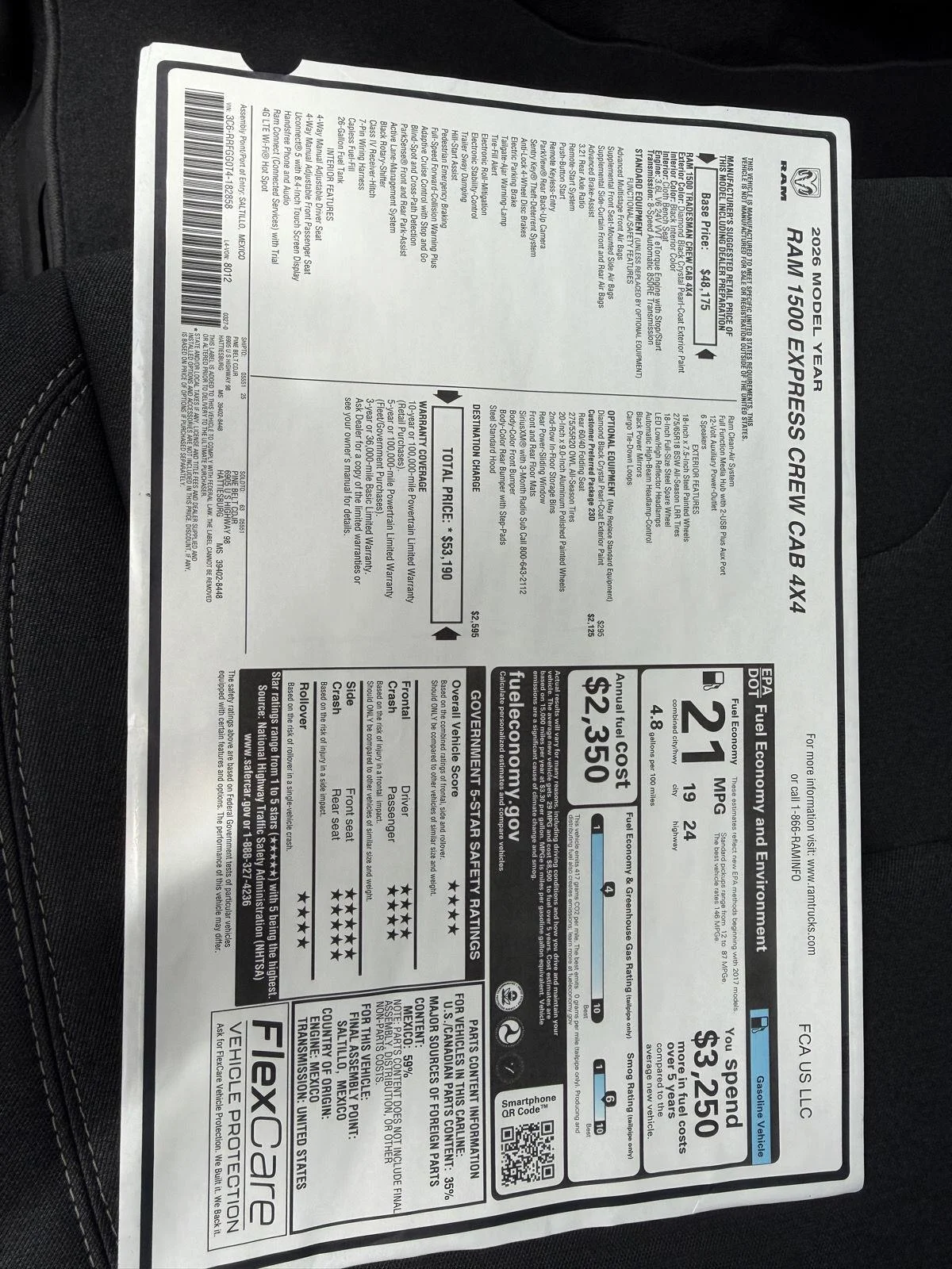 New 2026 Diamond Black Crystal Pearl-Coat Exterior Paint RAM Express image 26
