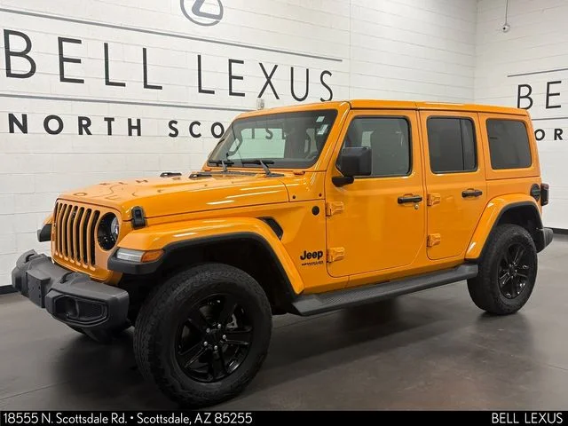 Used 2021 Yellow Jeep Unlimited Sahara Altitude image 6