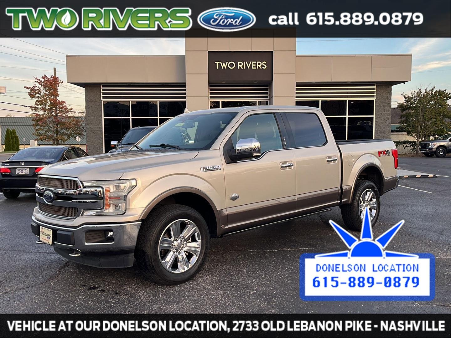 Used 2018 White Gold/Stone Gray Ford King Ranch image 1