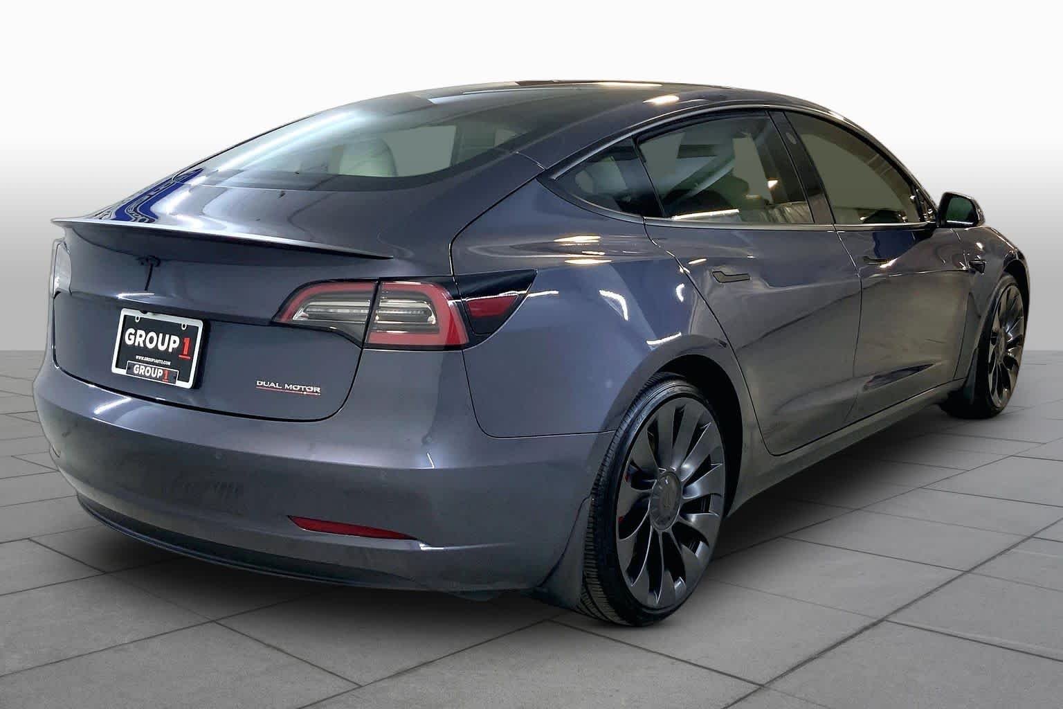 Used 2022 Midnight Silver Metallic Tesla Performance image 12