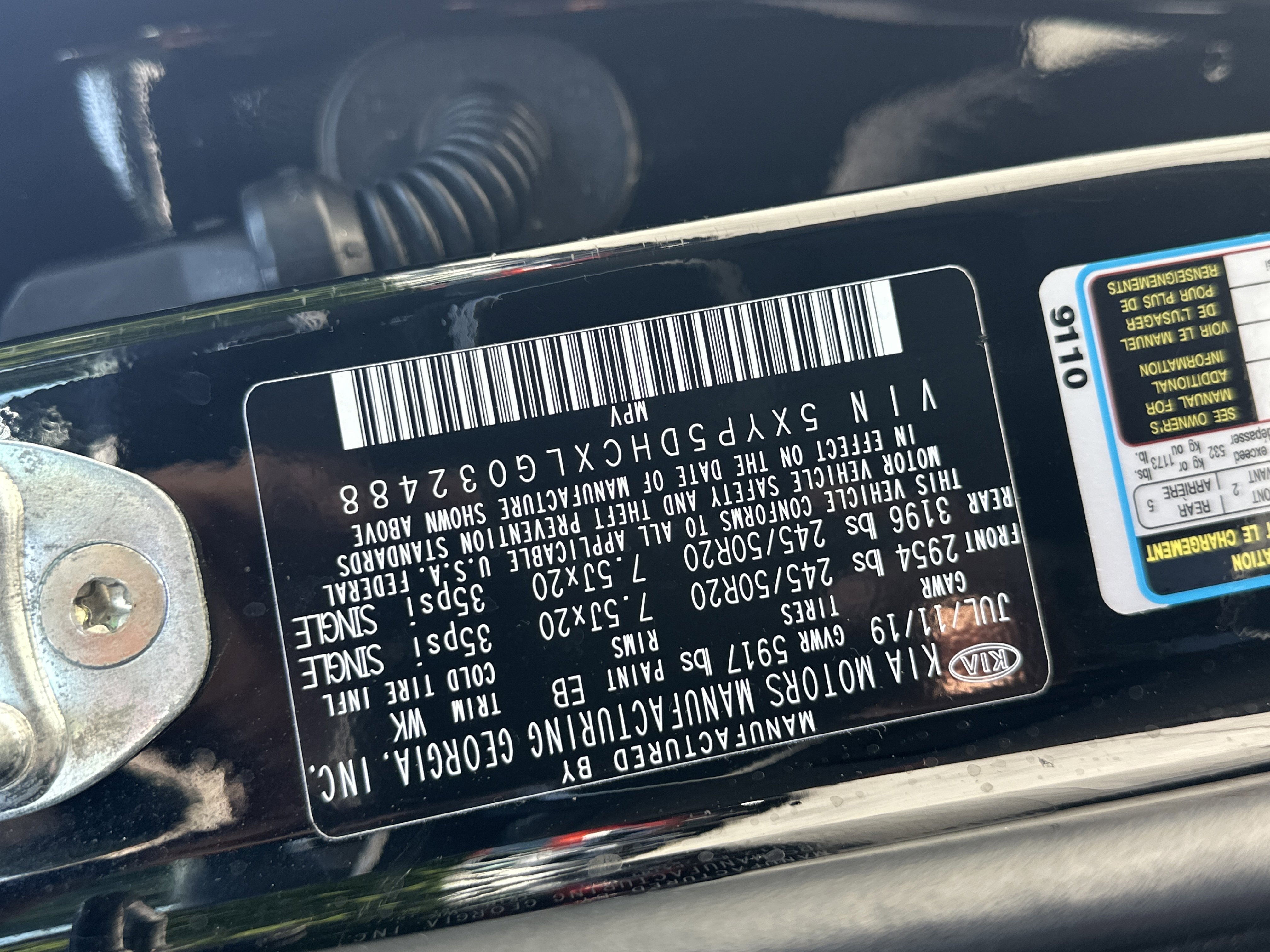 Certified Used 2020 Ebony Black Kia SX image 38