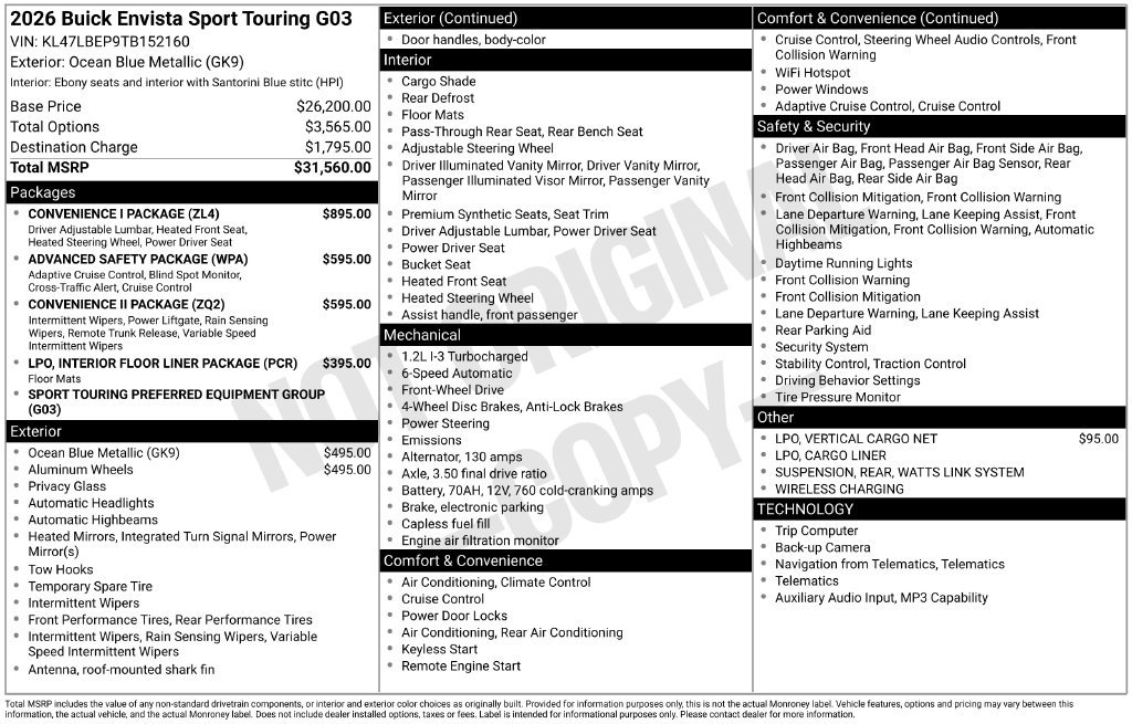 Used 2026 Blue Buick Sport Touring image 31