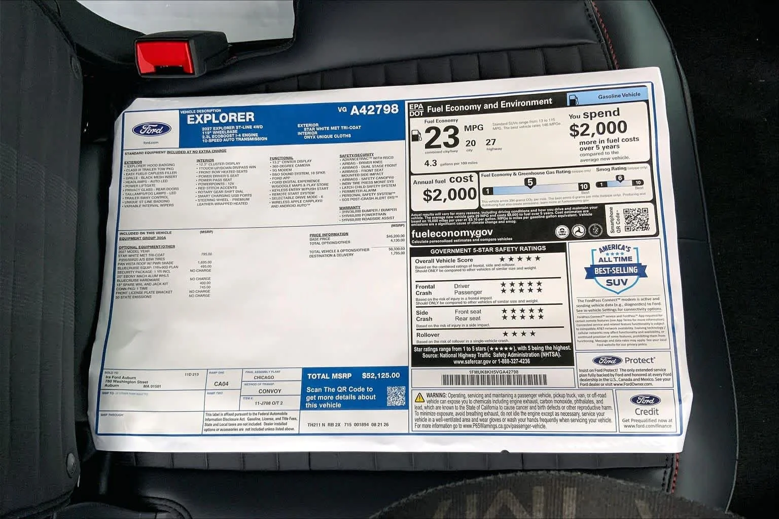 New 2027 Star White Metallic Tri-Coat Ford ST-Line image 18