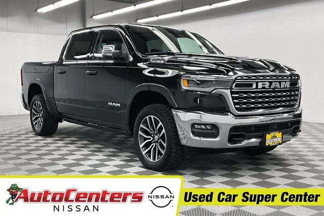 Used 2025 Diamond Black Crystal Pearlcoat Ram Limited image 1