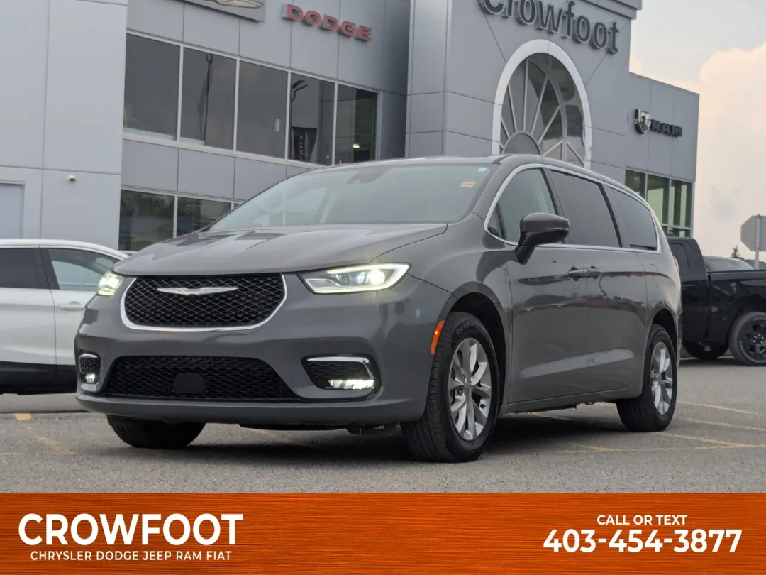 Certified Used 2023 Grey Chrysler Touring L - - AWD - Caprice Leather - Heated Seats & Wheel - Blind Spot & More! image 1