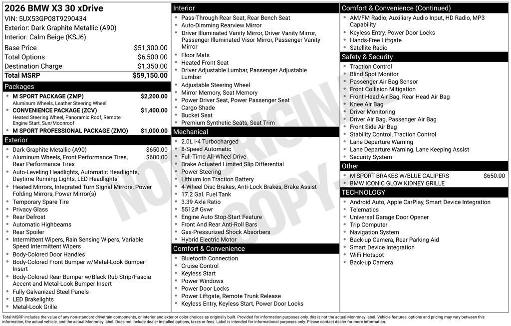 New 2026 Dark Graphite Metallic BMW 30 xDrive image 28