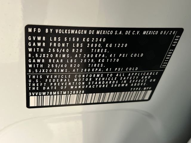 New 2026 White Volkswagen 2.0T SEL R-Line Turbo image 21